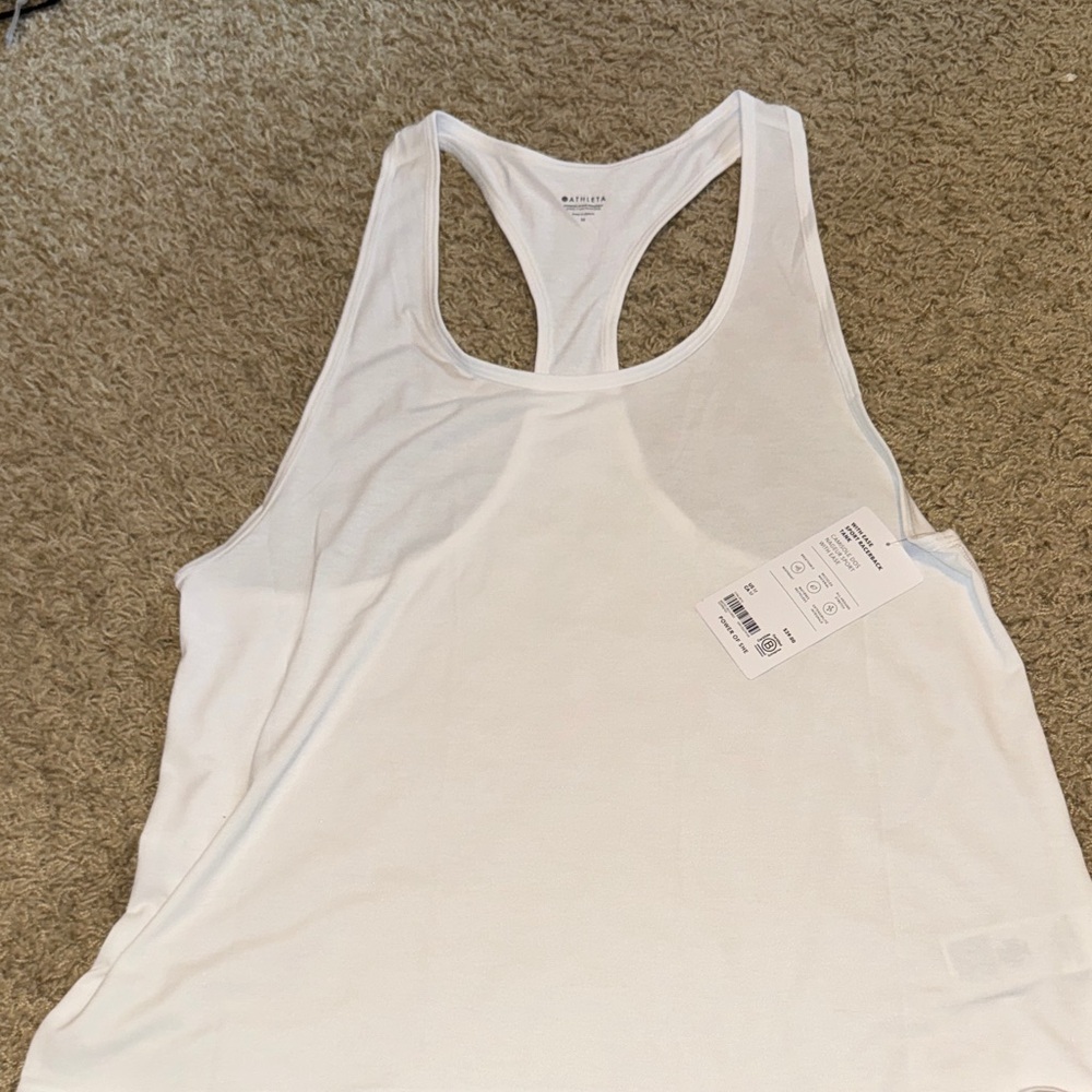 NWT Athleta white Racerback Tank Top